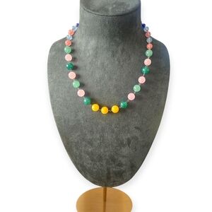 Multi Color Agate & Quartz Necklace